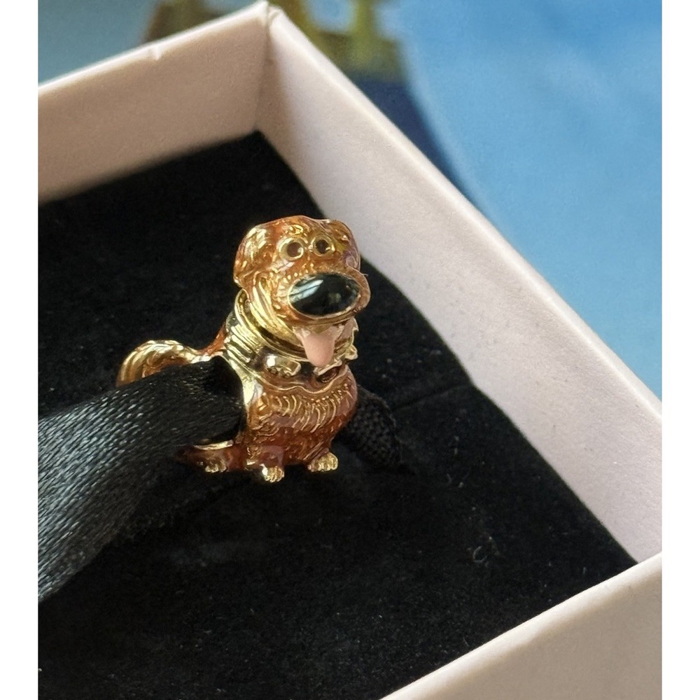 2026 Disney Parks UP Dug Dog Pandora Charm 14K Gold Plated Head Moves I Love You